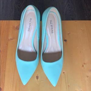Call It Spring Mint Heels Size 7
